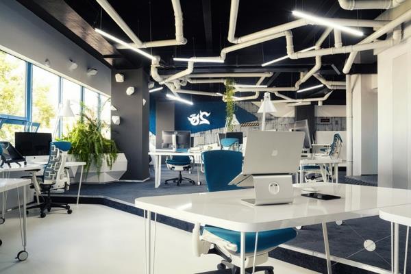 futuristinen toimisto, joka on rakennettu avaruusaluksen tavoin kestävästi