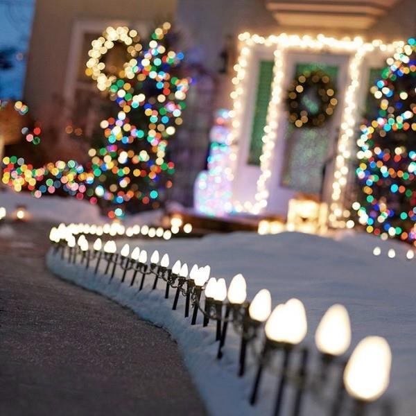 Kiinnitä ulkovalaistus jouluksi - 30 juhlaideaa ja vinkkiä kävelytie valaisee ulkovalot