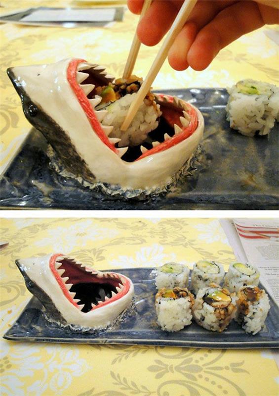 Poikkeukselliset lahjat ystävät hai sushi