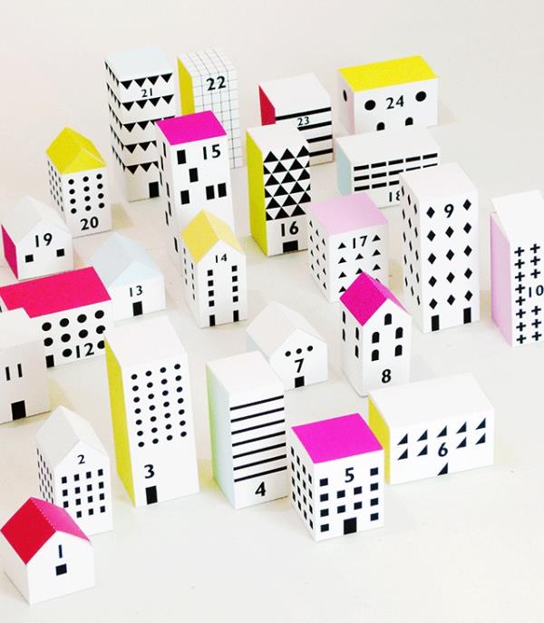 Tinker epätavallisia adventti kalentereita itse - ideoita ja ohjeita minimalistinen modernit talot kaupunki