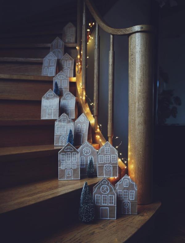 Tinker epätavallisia adventti kalentereita itse - ideoita ja ohjeita portaikko paperi kylä pussit