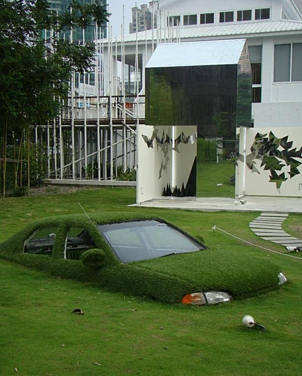 Asennus Taiwanin suunnittelemiin puutarha -autoihin