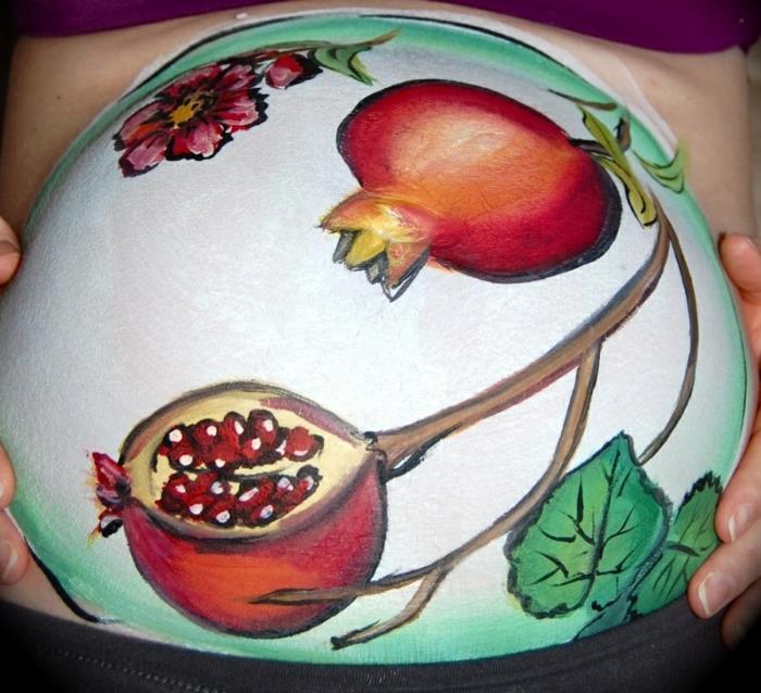 Vauvan kuoppa maalaus granta -omenan puun kanssa
