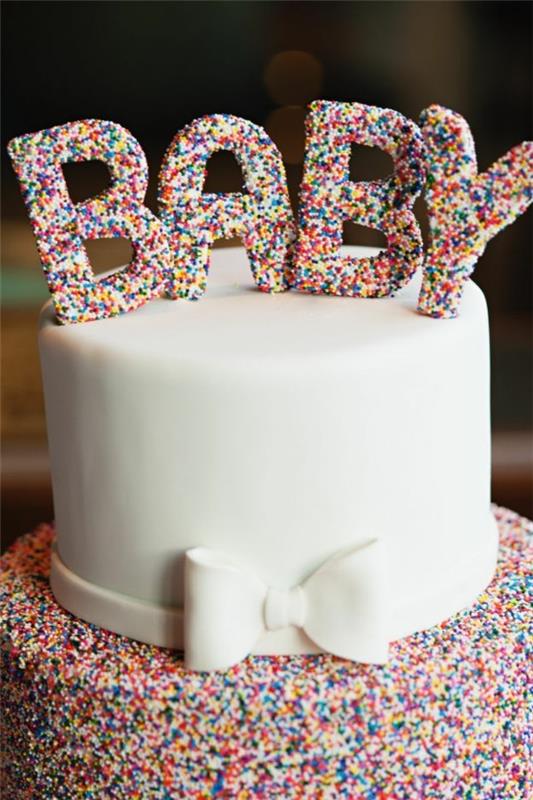Vauvakakku Vauvan suihku osapuoli Vauvan suihku kakku sprinkles