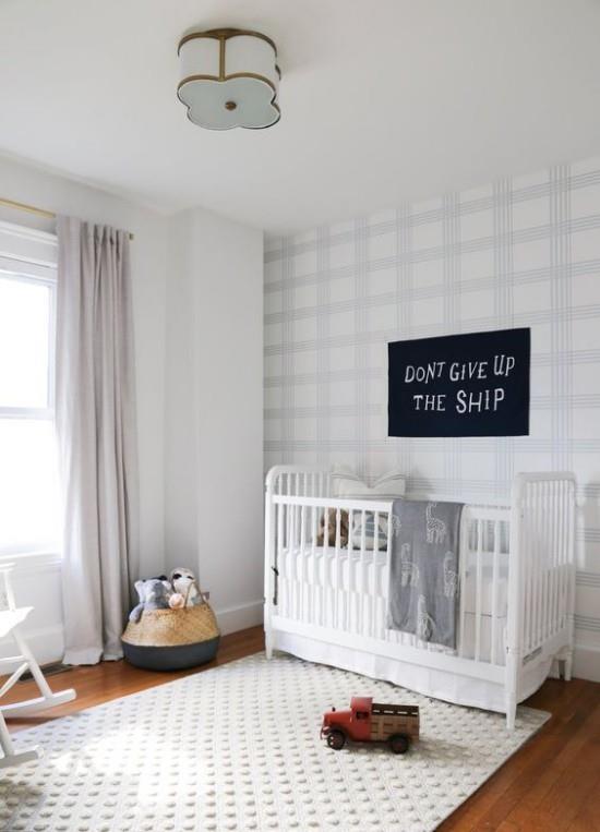 Vauvan huoneen sisustusideoita kirkkaampi leveä huonevuode pieni koriste näyttää tyylikkäältä