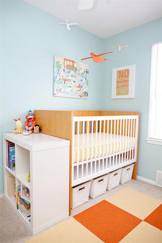 Kalustetut vauvan huoneet luovat kutsuvan ilmapiirin kirkkaasti ja hyvin organisoidusti