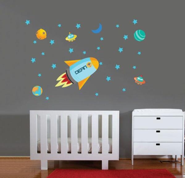 Vauvan huone harmaa seinä design design deco ideoita tilaa