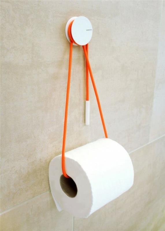 Kylpyhuonetarvikkeet wc -paperiteline WC -paperiteline nauha oranssi