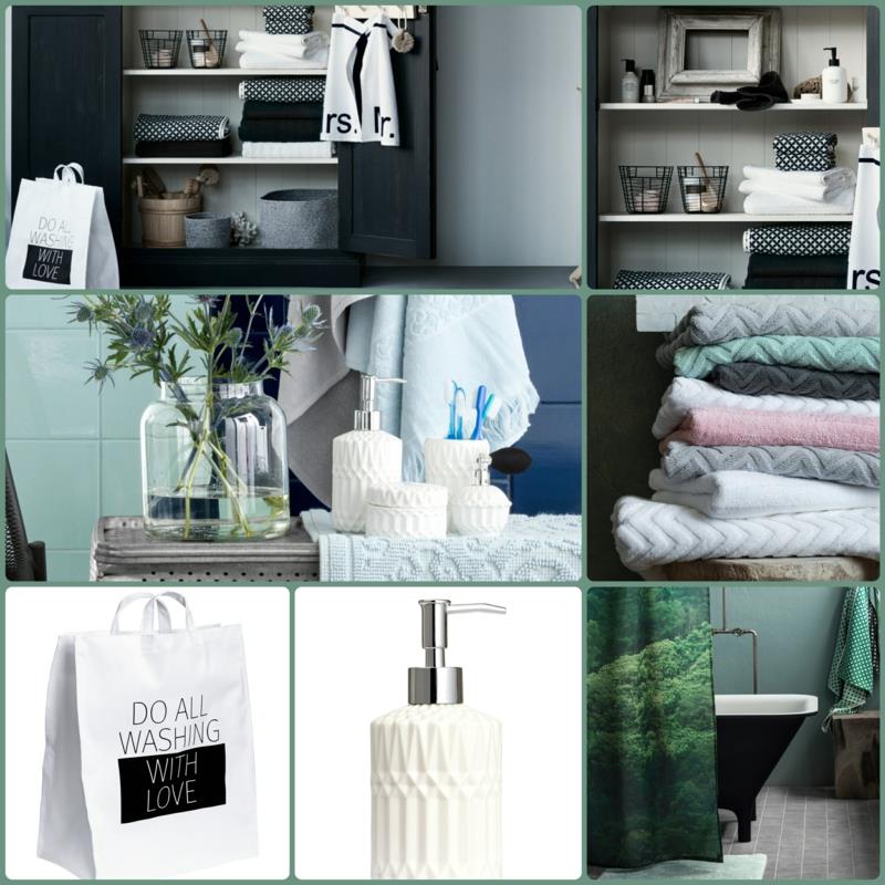 HundM Home Green White -kylpyhuonetarvikkeet edullisesti netistä