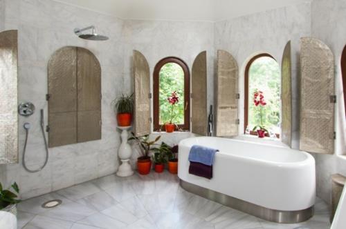Kylpyhuone-mallit-aasialais-tyylinen-kasvi-ruukut-kylpyamme