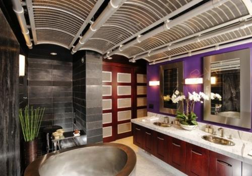 Kylpyhuone-mallit-aasialais-tyylinen-katto-sisustus