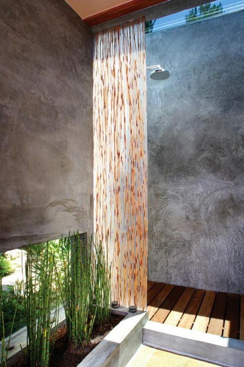 Kylpyhuoneen mallit aasialaisista itäpaneeleista puu bambu