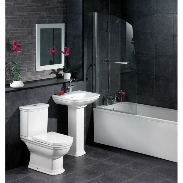Kylpyhuone suunnittelu kylpyhuone ideoita kylpyhuone musta valkoinen harmaa valkoinen tyylikäs