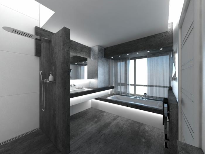 Kylpyhuone suunnittelu kylpyhuone ideoita kylpyhuone musta ja valkoinen harmaa valkoinen valo hyvä