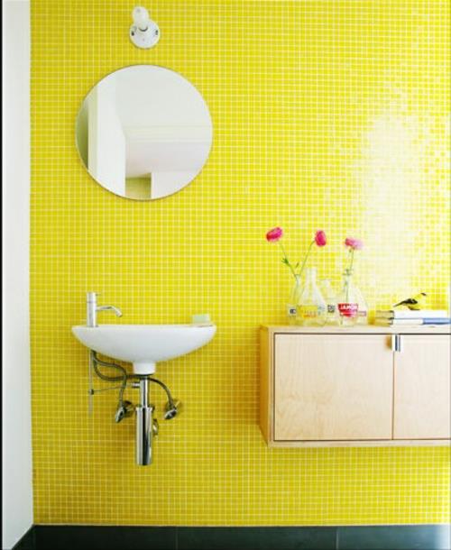 värit keltaiset kylpyhuone- ja kylpyhuonelaatat