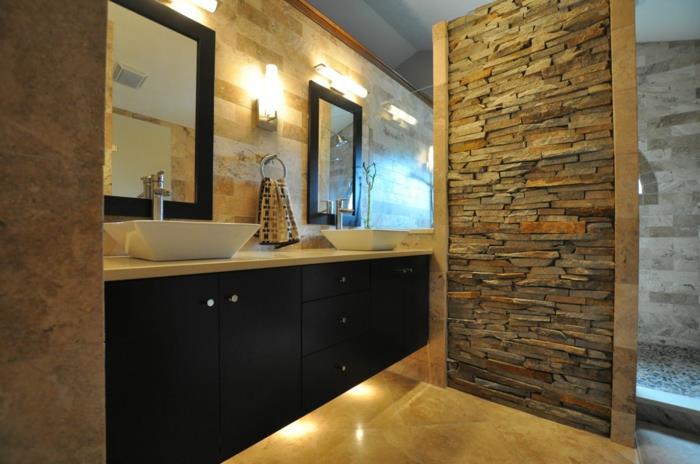 Kylpyhuone ideoita puun suunnittelu laatat