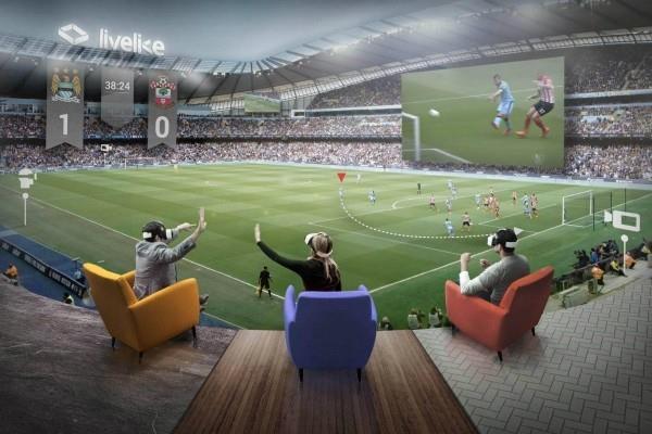 Pian voit katsella urheilua 5G VR: n modernin urheilukellon olohuoneen kautta