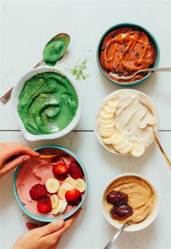 Viipaloi banaanit Nice Cream Banaanijäätelö eri makuilla