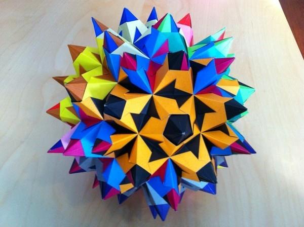 Bascetta -tähtihävittäjä Bascetta -tähti -ohjeet 3D -käsityöideat paperista värikkäitä