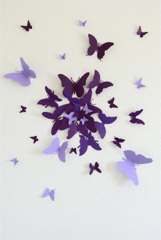 Käsityöideoita paperista violetista tummasta valosta
