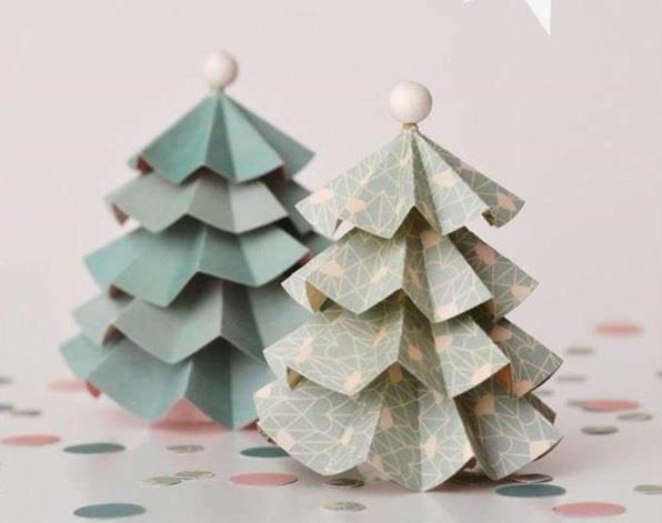 Käsityöideoita kuvio paperi kuusipuu joulu