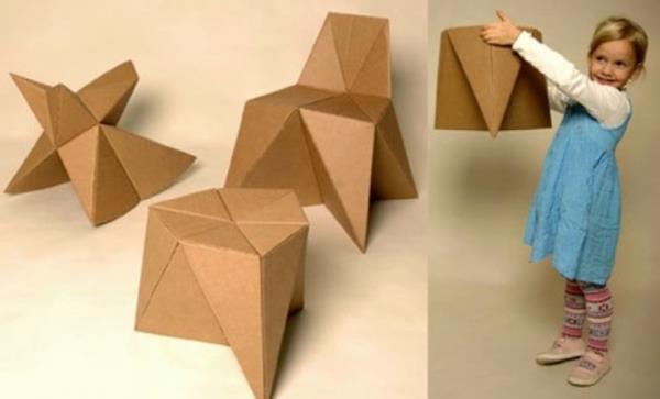 DIY lasten pahvi pahvi kokoontaitettava tuoli