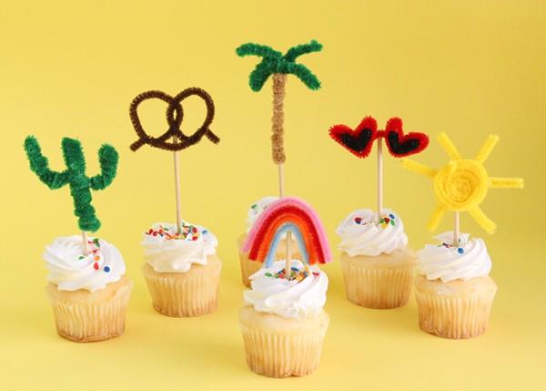Käsityöt putkenpuhdistusaineilla - 60 käsityöideaa muffin deco -juhlan kesän kopioimiseen
