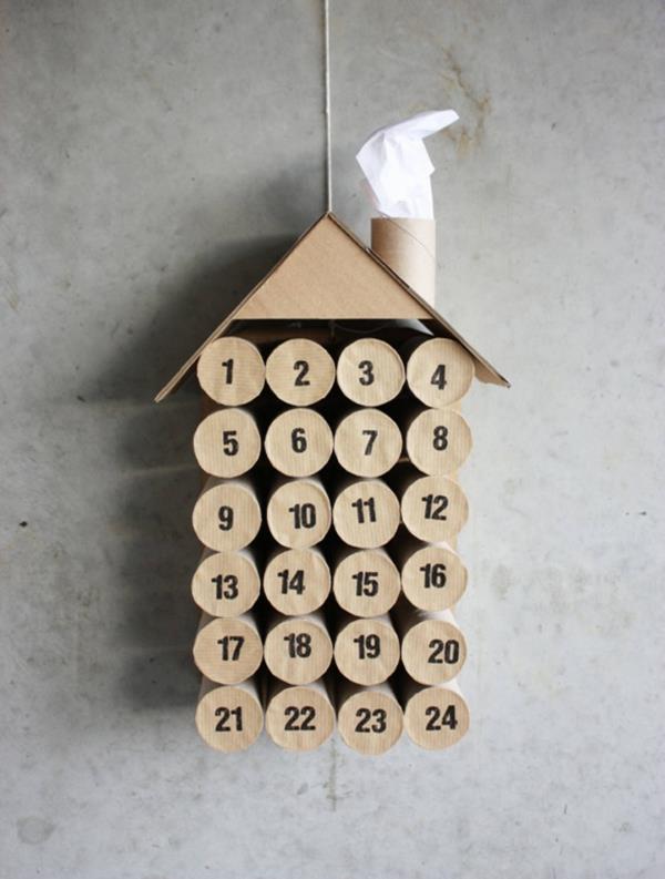 Käsityöt wc -paperirullilla jouluksi - luovia kierrätysideoita ja ohjeita advent -kalenteri diy house deco