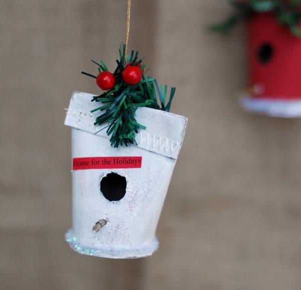 Käsityöt wc -paperirullilla jouluksi - luovia kierrätysideoita ja ohjeita vogelhaus mini deco