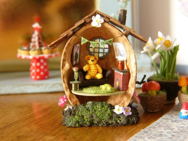 Käsityöt saksanpähkinöillä jouluna eikä vain - ideoita ja ohjeita talossa on söpöjä mini -käsitöitä