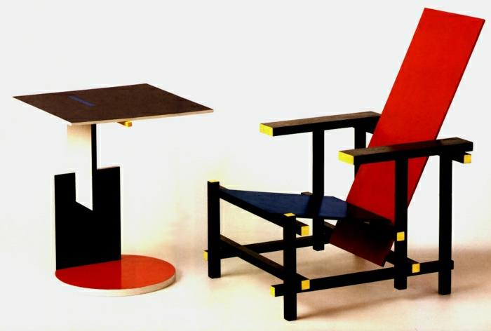 Bauhaus -tyyli Retvield -design -huonekalut Bauhaus -tuolit