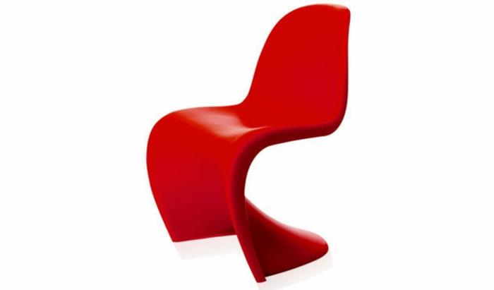 Bauhaus -tyylinen panton -tuoli punainen