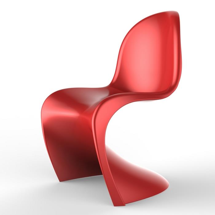 istuinkalusteet panton tuoli punainen muovi
