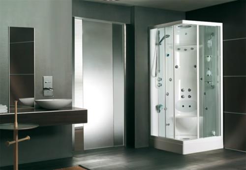 Kuvia innovatiivisista höyrysuihkuista moderni kylpyhuone