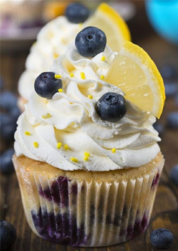 Mustikat Lemon Cupcakes Topping Resepti Leivonta Tart resepti Ideoita