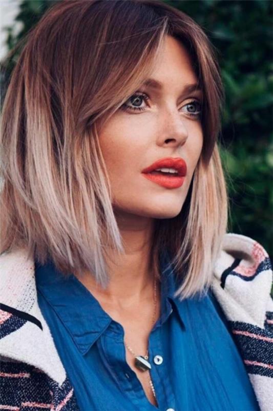 Bob Hairstyles with Bangs - Ideoita ja tyylejä lyhyille ja keskipitkille hiuksille, jotka erosivat otsasta