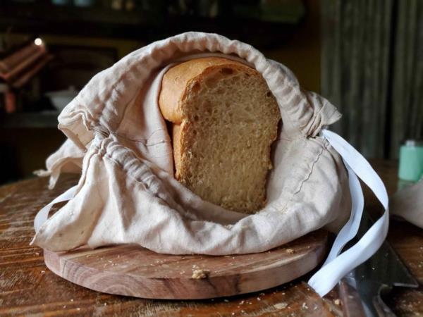 Leipäpussien ompelu teepyyhkeistä Leipäpussit Leivän säilyttäminen oikein