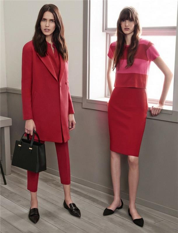 Liiketoiminta näyttää naisten hyvät liiketoiminnan muoti punaiset mekot