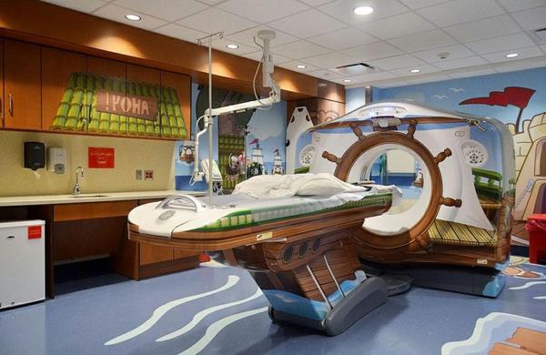 Lasten sairaalan merenkulkumallin alkuperäinen CT -skanneri vähemmän stressaavaa