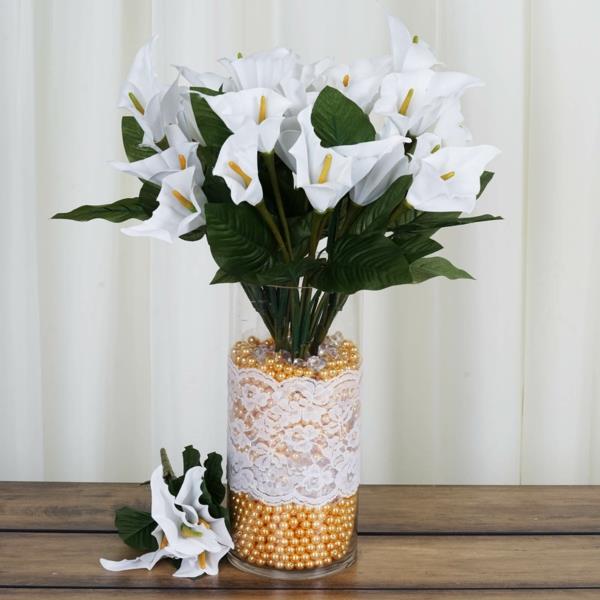 Calla -kukkahuoneen kalla -sisustusideoita tuoreilla kukilla