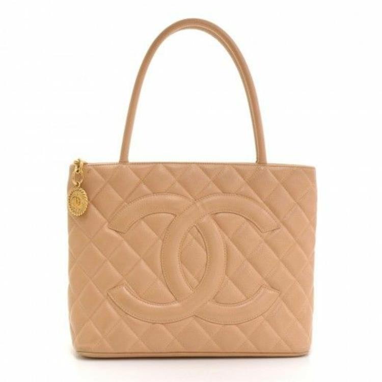 Chanel käsilaukut suunnittelijalaukut Chanel nahkalaukku beige