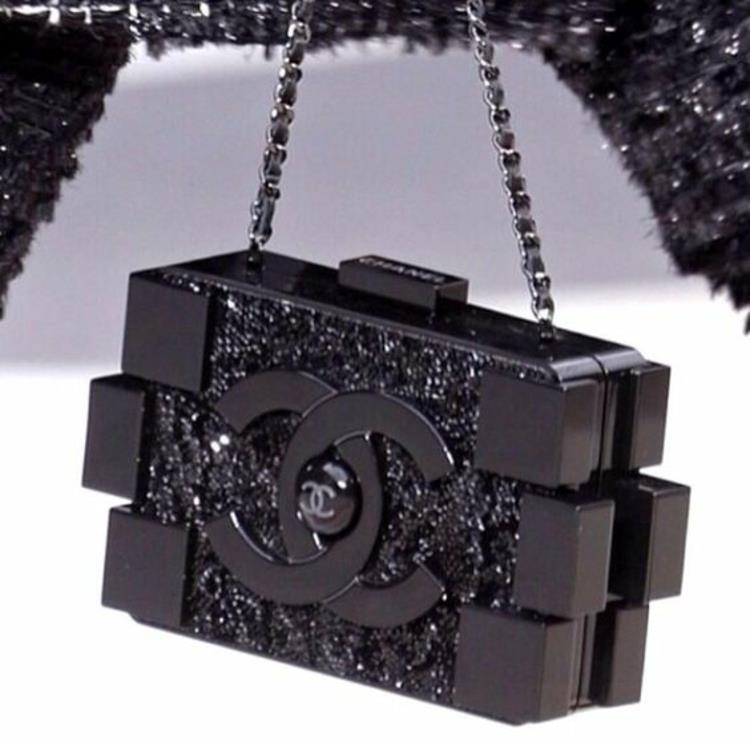 Chanel käsilaukut suunnittelijalaukut Chanel -laukku Lego -kivi musta