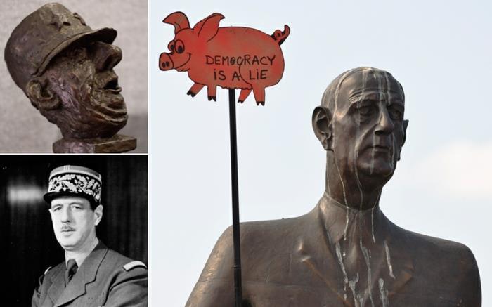 Charles de Gaullen patsas ja vertailukuvat