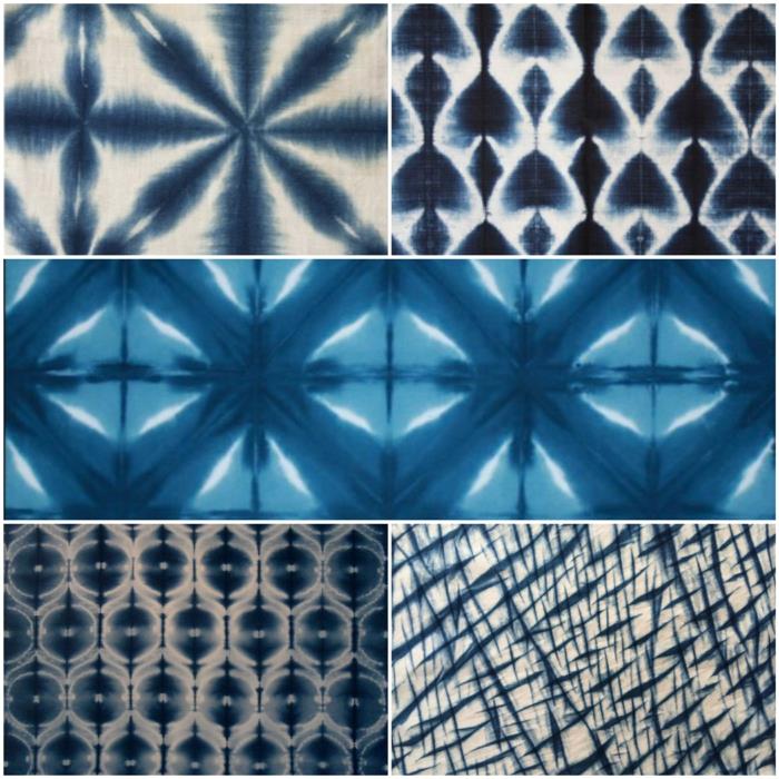 Kollaasi shibori -kuvio