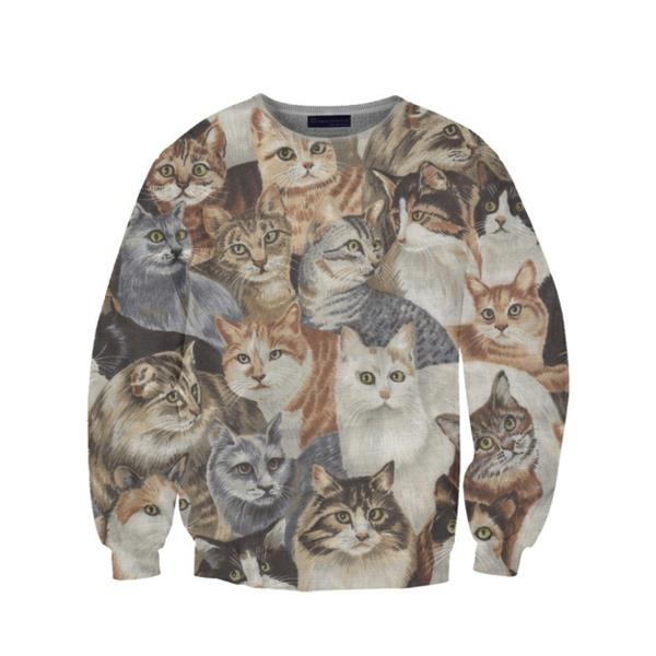 hauska t-paidat design villapaita kissat viileä