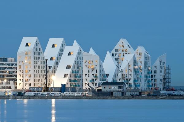 suunnittelija arkkitehtuuri asuinkompleksi vesi tanska