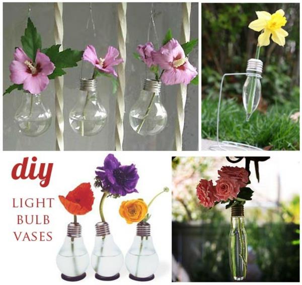 DIY -koristelu hehkulamppujen kukista