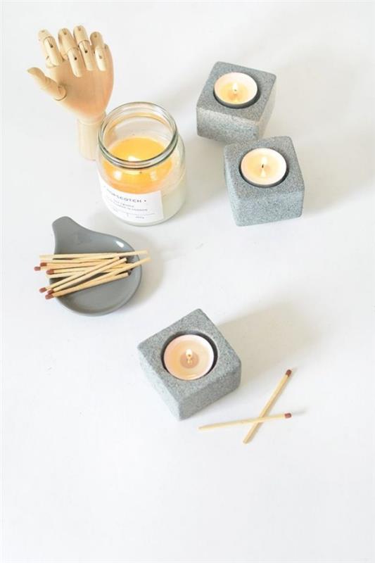 DIY -koristelu pienet kynttilät