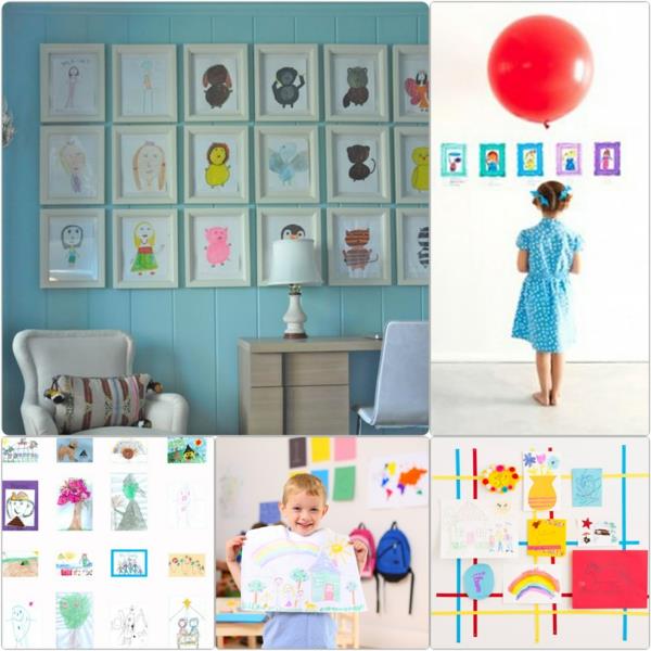 DIY -koristelu lasten piirustuksilla DIY -hankkeet vanhemmille