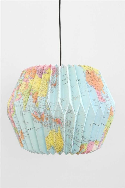 Tee LAMPS itse lampun DIY -varjostimet ja tee oma maailmankarttasi
